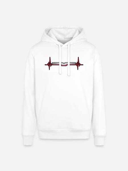 Pulse Rate Frequency Pages Book - Stanley/Stella SOUNDER Unisex Hoodie - white