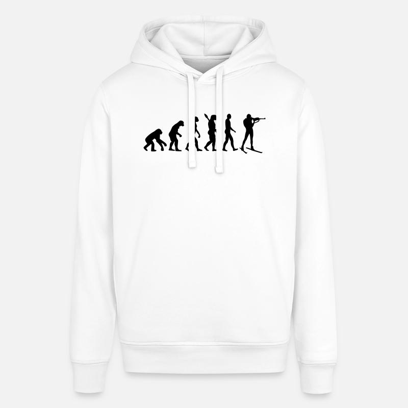 Évolution Biathlon - Sweat à capuche SOUNDER Stanley/Stella Unisexe - blanc