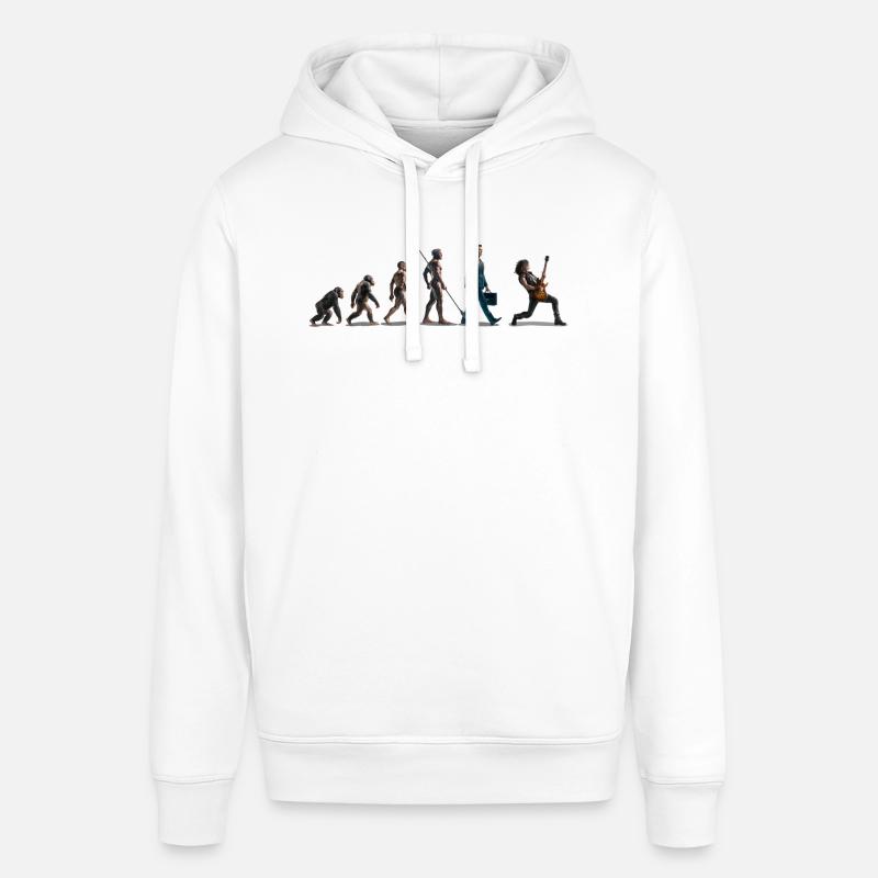Evolution Guitariste - Sweat à capuche SOUNDER Stanley/Stella Unisexe - blanc