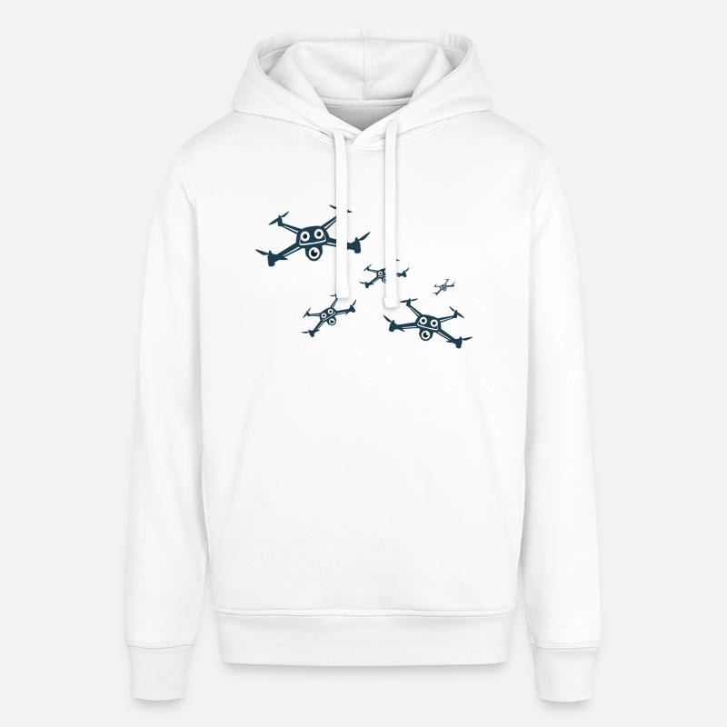 drones,drone,bandes dessinées - Sweat à capuche SOUNDER Stanley/Stella Unisexe - blanc