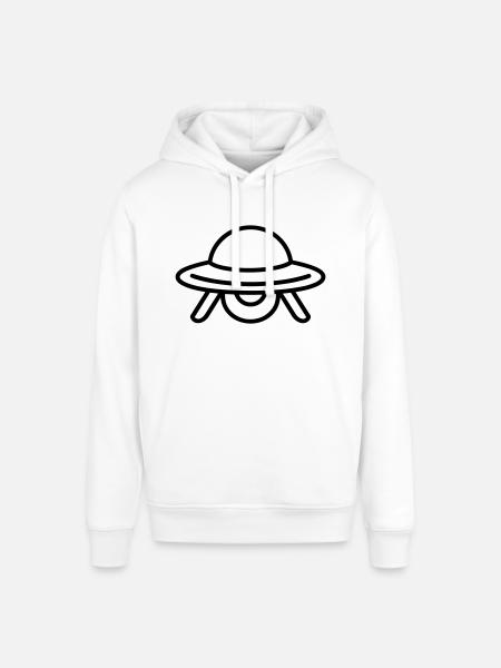 flying saucer - Stanley/Stella SOUNDER Unisex Hoodie - white