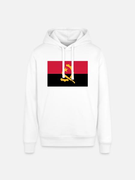 Angola Flag - Stanley/Stella SOUNDER Unisex Hoodie - white