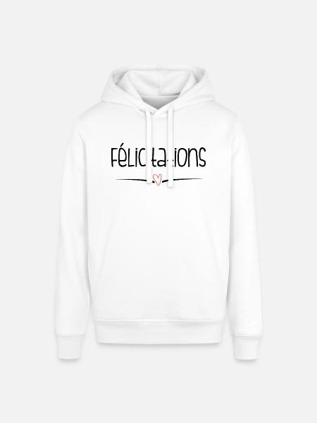 BRAVO. FELICITATIONS. NAISSANCE. ANNIVERSAIRE. BAC - Sweat à capuche SOUNDER Stanley/Stella Unisexe - blanc