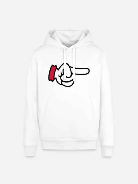Finger pointing / pointing finger (3c) - Stanley/Stella SOUNDER Unisex Hoodie - white