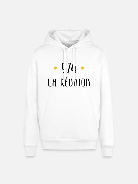 974 La Réunion - Sweat à capuche SOUNDER Stanley/Stella Unisexe - blanc