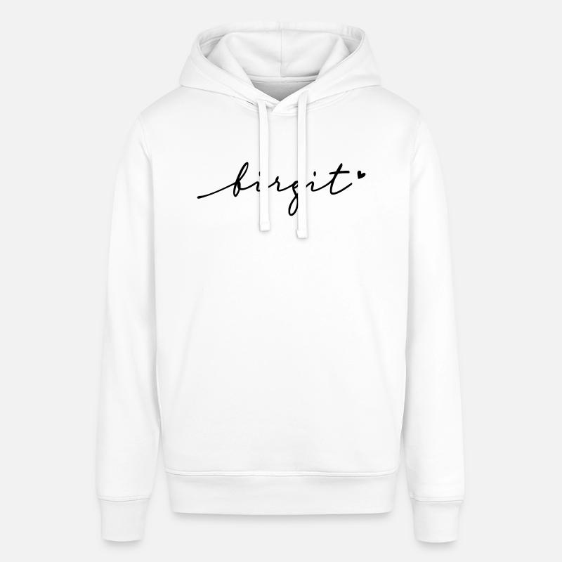 Birgit Cursive Name - Stanley/Stella SOUNDER Unisex Hoodie - white