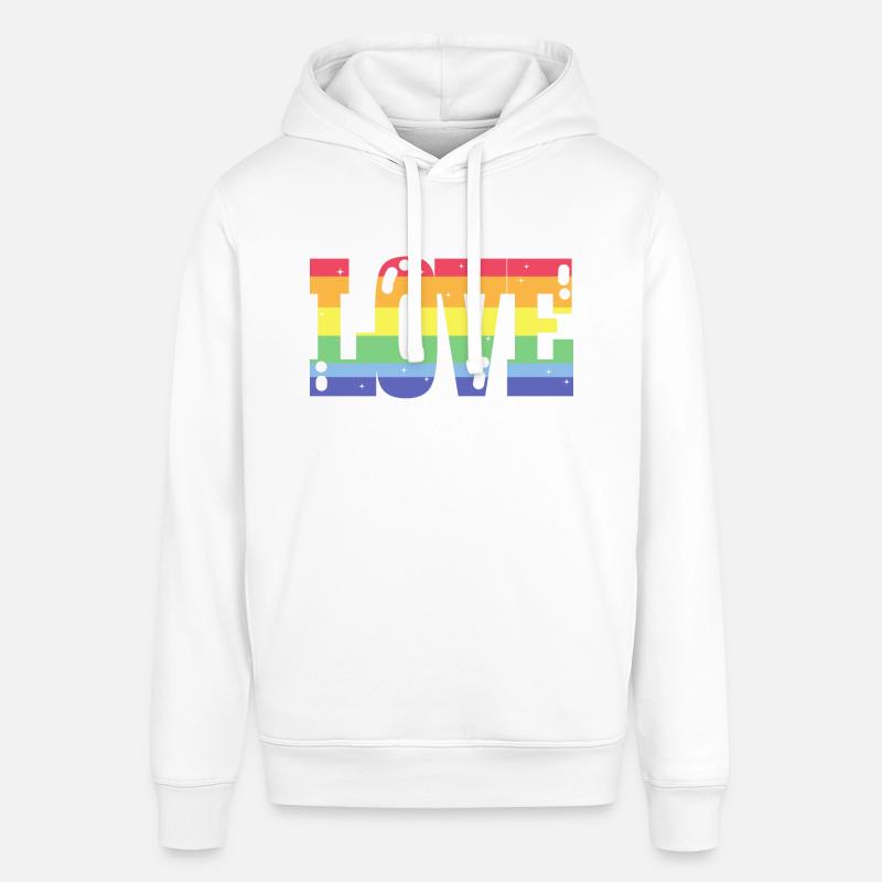Pride Love Drapeau arc-en-ciel - Sweat à capuche SOUNDER Stanley/Stella Unisexe - blanc
