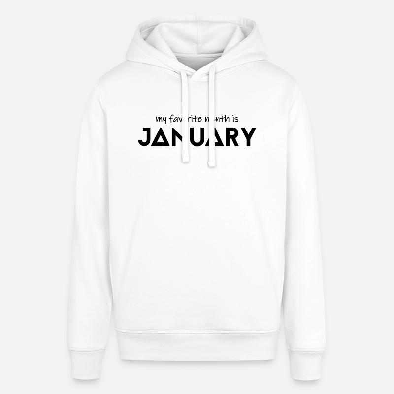Mon mois préféré est janvier - Sweat à capuche SOUNDER Stanley/Stella Unisexe - blanc