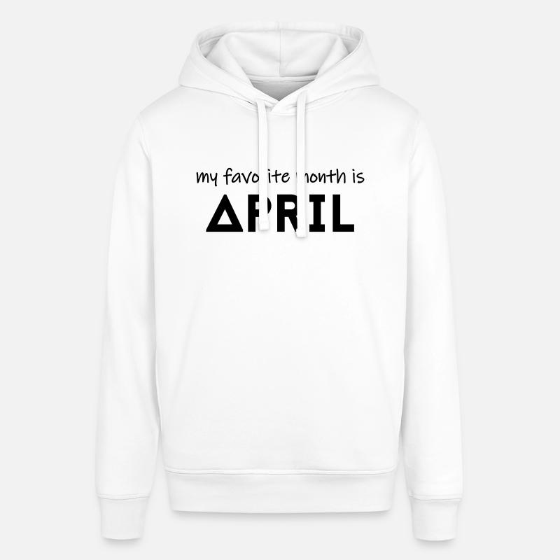 Mon mois préféré est avril - Sweat à capuche SOUNDER Stanley/Stella Unisexe - blanc