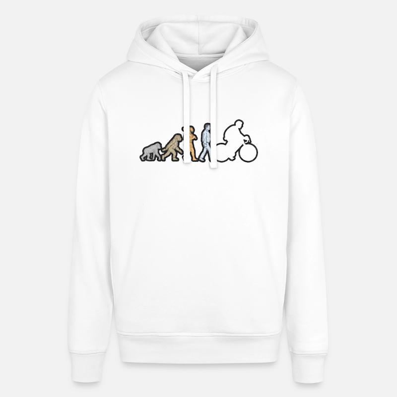 Vélo Evolution Blanc Grunge - Sweat à capuche SOUNDER Stanley/Stella Unisexe - blanc