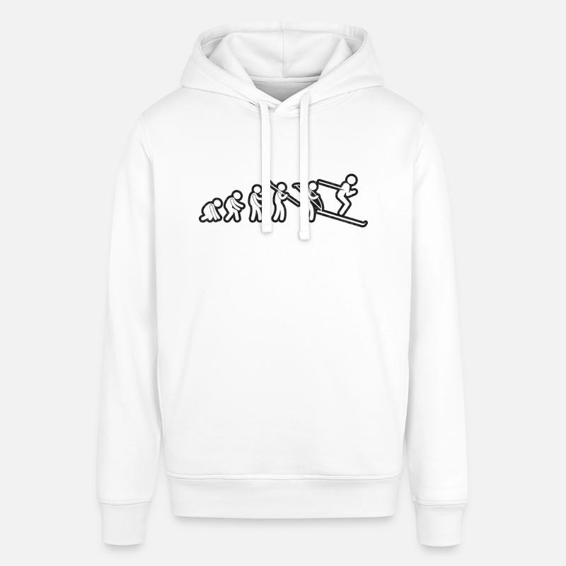 Evolution Ski Blanc Grunge - Sweat à capuche SOUNDER Stanley/Stella Unisexe - blanc