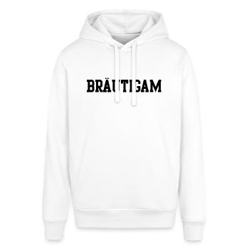 Bräutigam - Stanley/Stella Unisex Hoodie SOUNDER - Weiß - Vorne - Alina (178cm) & Michal (187cm)