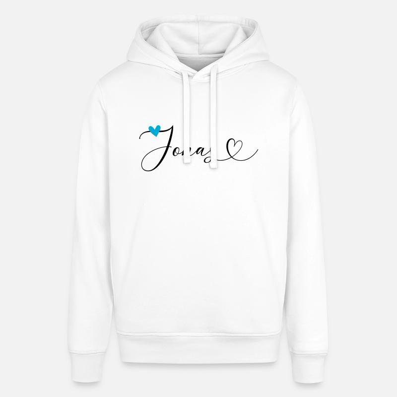 Jonas Nom Prénom Calligraphie Coeur - Sweat à capuche SOUNDER Stanley/Stella Unisexe - blanc