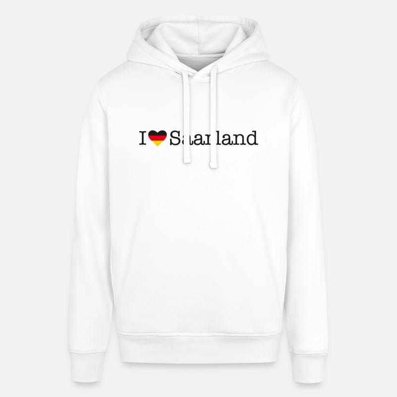 J’aime la Sarre - Sweat à capuche SOUNDER Stanley/Stella Unisexe - blanc