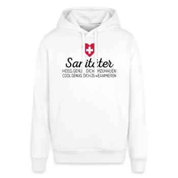 Sanitäter - Stanley/Stella Unisex Hoodie SOUNDER - Weiß - Vorne - Alina (178cm) & Michal (187cm)