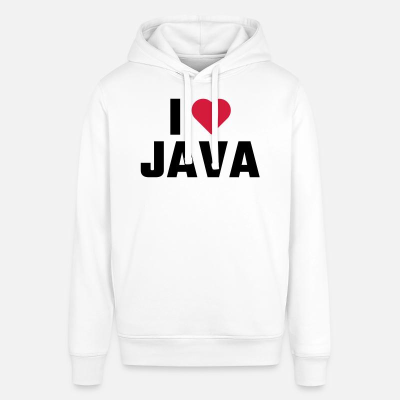 J'aime java - Sweat à capuche SOUNDER Stanley/Stella Unisexe - blanc