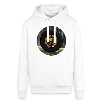 A deer through the scope - Stanley/Stella SOUNDER Unisex Hoodie - white - Front - Alina (178cm) & Michal (187cm)