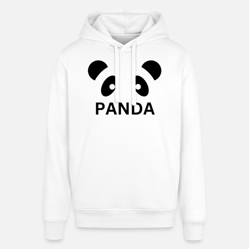 Conception du visage de panda - Sweat à capuche SOUNDER Stanley/Stella Unisexe - blanc