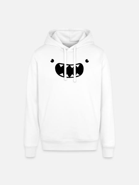Funny Monster Face - Stanley/Stella SOUNDER Unisex Hoodie - white