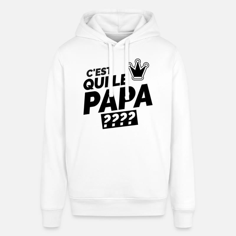 C'est qui le papa? - Sweat à capuche SOUNDER Stanley/Stella Unisexe - blanc