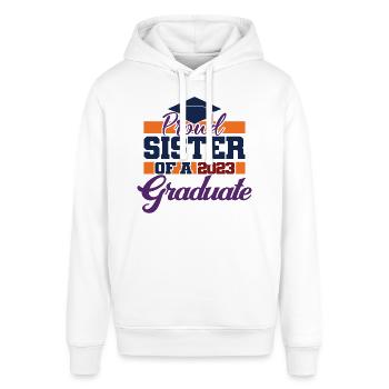 Stolt søster til en gradueringsgave i 2023 - Stanley/Stella SOUNDER unisex hoodie - hvid - Foran - Alina (178cm) & Michal (187cm)