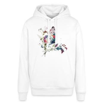 Delicate butterfly - Stanley/Stella SOUNDER Unisex Hoodie - white - Front - Alina (178cm) & Michal (187cm)