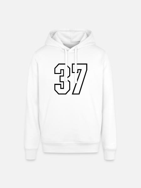 37 years jersey number 37 t-shirt sports jersey 37 - Stanley/Stella SOUNDER Unisex Hoodie - white