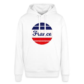 Die Franzosen - Stanley/Stella Unisex Hoodie SOUNDER - Weiß - Vorne - Alina (178cm) & Michal (187cm)