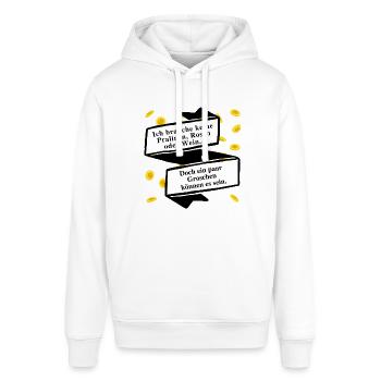 Ich brauche keine Pralinen, Rosen oder Wein ... - Stanley/Stella Unisex Hoodie SOUNDER - Weiß - Vorne - Alina (178cm) & Michal (187cm)