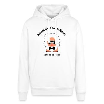Schaf. Können diese Augen lügen? - Stanley/Stella Unisex Hoodie SOUNDER - Weiß - Vorne - Alina (178cm) & Michal (187cm)