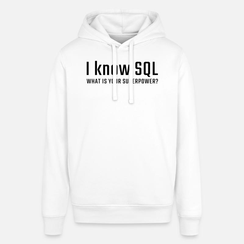 Je connais SQL - Sweat à capuche SOUNDER Stanley/Stella Unisexe - blanc
