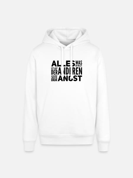 geh durch die Angst - Stanley/Stella Unisex Hoodie SOUNDER - Weiß