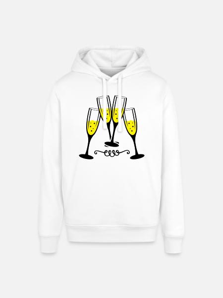 Toast glass - Stanley/Stella SOUNDER Unisex Hoodie - white