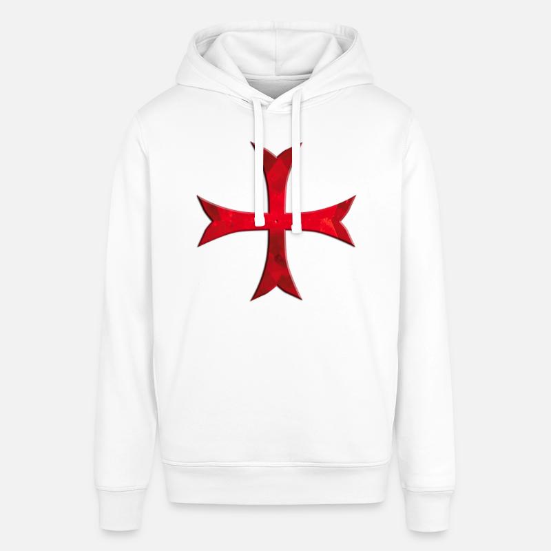 Croix de Templar simplement rouge - Sweat à capuche SOUNDER Stanley/Stella Unisexe - blanc