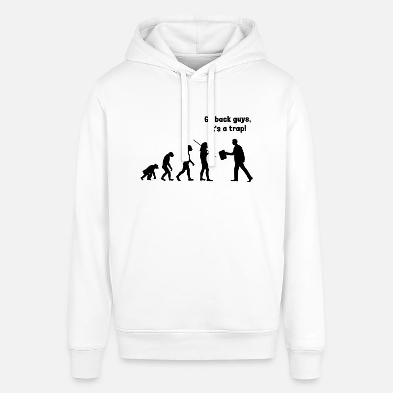 Evolution - retournez, c'est un piège - Sweat à capuche SOUNDER Stanley/Stella Unisexe - blanc