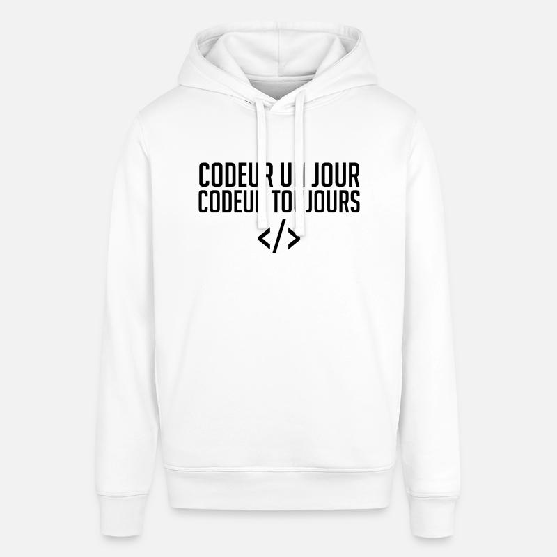 Codeur Un Jour, Codeur Toujours - Sweat à capuche SOUNDER Stanley/Stella Unisexe - blanc