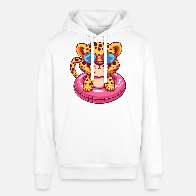 Léopard Bande dessinée Cool - Sweat à capuche SOUNDER Stanley/Stella Unisexe - blanc