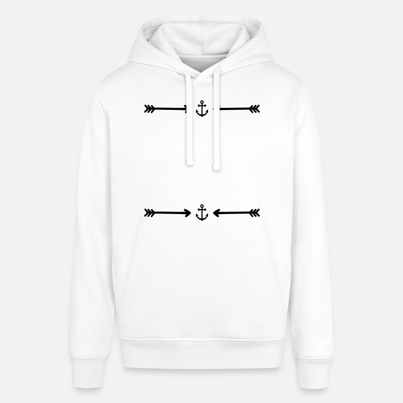Anchor - Frame - Pattern - Stanley/Stella SOUNDER Unisex Hoodie - white