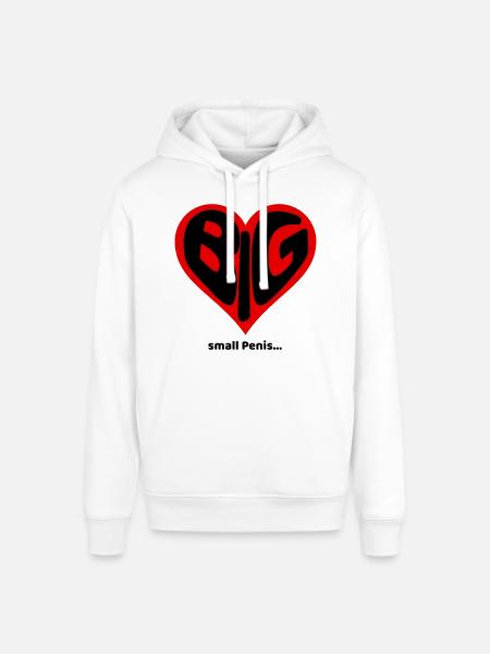 BIG HEART SMALL PENIS - Stanley/Stella Unisex Hoodie SOUNDER - Weiß