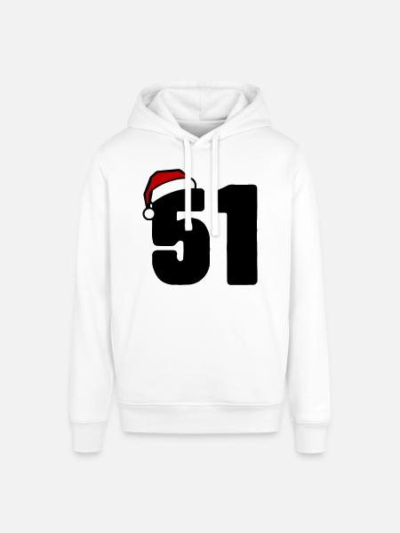 51 Number Christmas - Stanley/Stella SOUNDER Unisex Hoodie - white