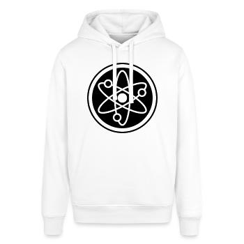 Atom icon - Stanley/Stella SOUNDER Unisex Hoodie - white - Front - Alina (178cm) & Michal (187cm)