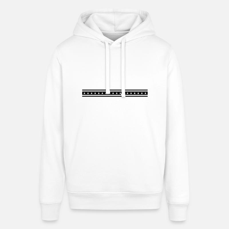 ligne étoilée en pointillés - Sweat à capuche SOUNDER Stanley/Stella Unisexe - blanc