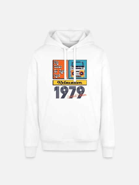 1979: Revolution in classic Pop Art Walkmans - Stanley/Stella SOUNDER Unisex Hoodie - white