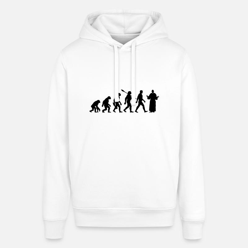 Evolution - Pfarrer - Kirche - Religion - Stanley/Stella Unisex Hoodie SOUNDER - Weiß