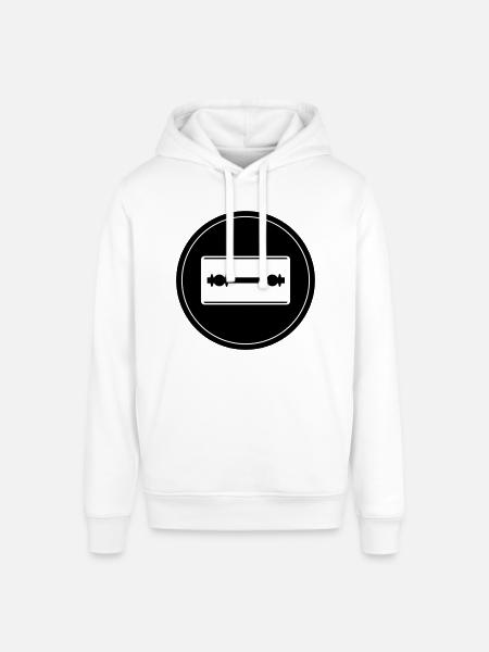Razor Blade Icon Circle - Stanley/Stella SOUNDER Unisex Hoodie - white
