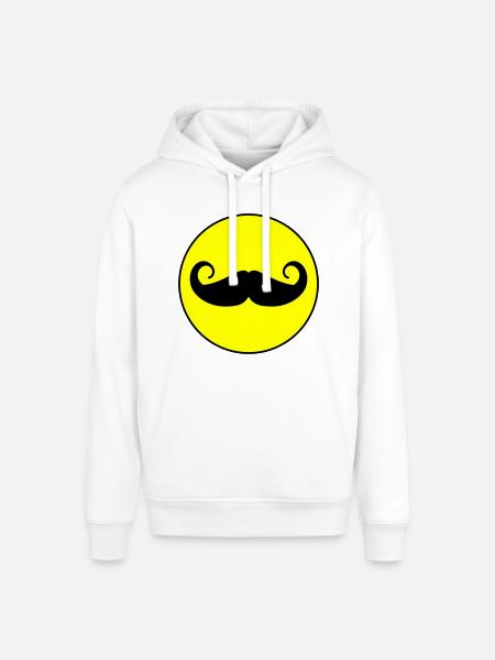 Mustache symbol - Stanley/Stella SOUNDER Unisex Hoodie - white