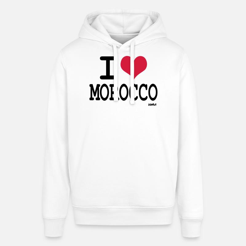 J'aime le maroc - couleurs personnalisables - Sweat à capuche SOUNDER Stanley/Stella Unisexe - blanc