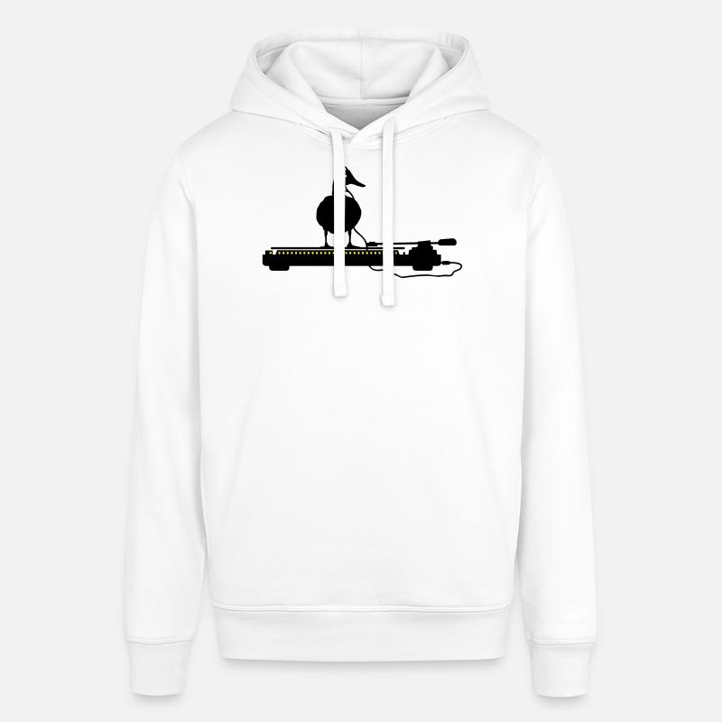 disco duck turntable - Stanley/Stella SOUNDER Unisex Hoodie - white