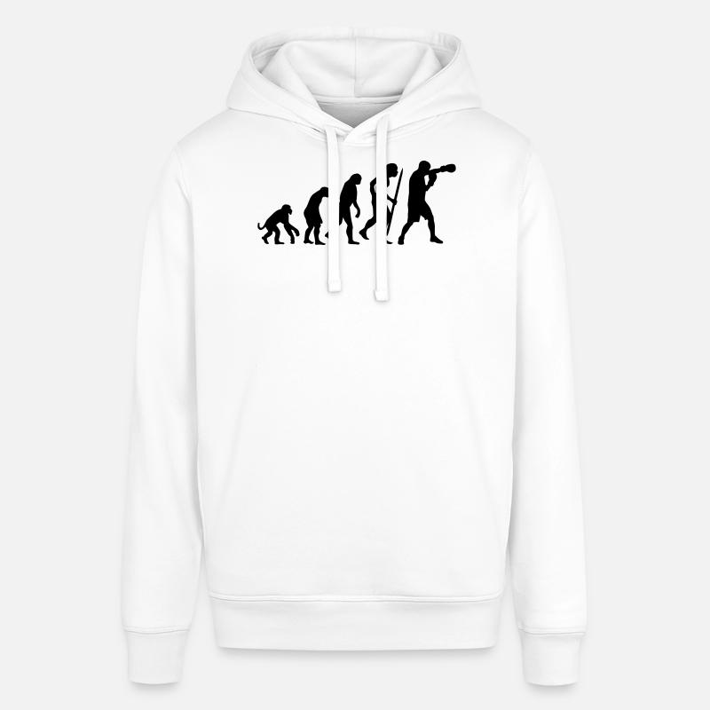 Evolution de la boxe - Sweat à capuche SOUNDER Stanley/Stella Unisexe - blanc