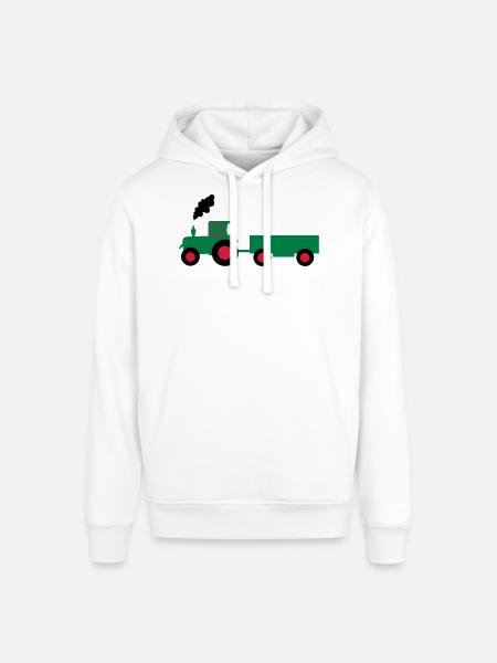tractor anhaenger - Stanley/Stella SOUNDER Unisex Hoodie - white